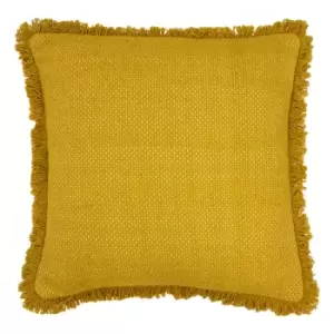 Sienna Twill Woven Cushion Ochre, Ochre / 45 x 45cm / Polyester Filled