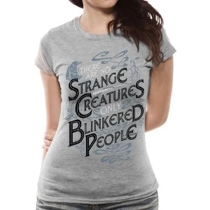 Crimes Of Grindelwald - Strange Creatures Womens Small T-Shirt - Grey