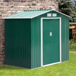 Alfresco Outdoor Foundation Metal Storage Shed 7 x 4ft, Green