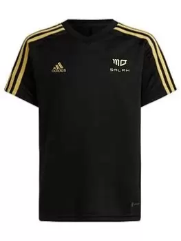 Boys, adidas Salah Kids T-Shirt - Black/Gold, Size 15-16 Years