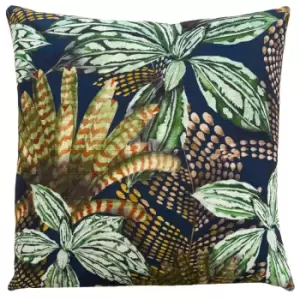 Mogori Abstract Leaves Cushion Green / 43 x 43cm / Polyester Filled