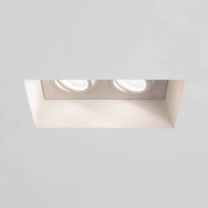 2 Light Twin Adjustable Recessed Downlight Plaster, GU10