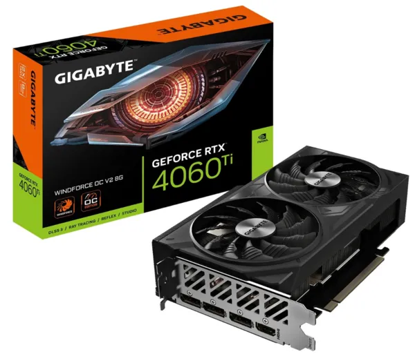 Gigabyte GeForce RTX­­ 4060 Ti WINDFORCE 8GB GDDR6 PCI-Express Graphics Card