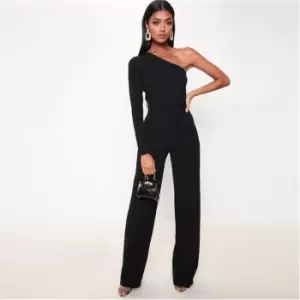 I Saw It First One Shoulder Jumpsuit - Black