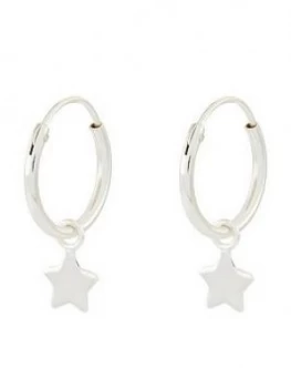 Accessorize Sterling Star Huggie Hoop - Silver