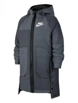 Boys, Nike Reversble Synthetic Filled Parka, Black, Size Xs