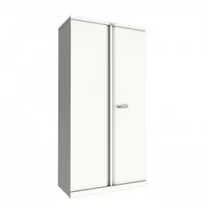 SC Series SC1891WE 2 Door 4 Shelf Stationery Cupboard in White with Electronic Lock