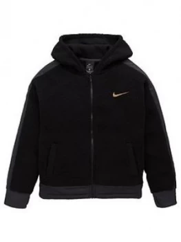 Nike Girls Nk Therma Winterized Full Zip Hoody, Black/Grey, Size L, Women