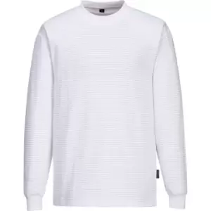 Portwest Anti Static ESD Long Sleeve T Shirt White L