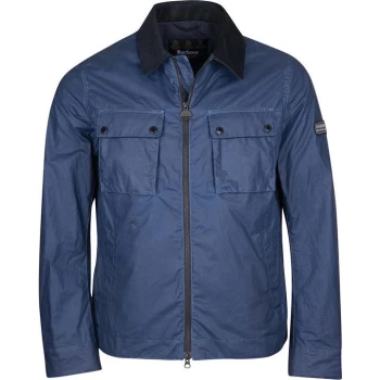 Barbour International Summer Baffins Wax Jacket - Blue