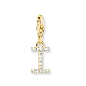 THOMAS SABO Gold Plated Zirconia Letter I Charm