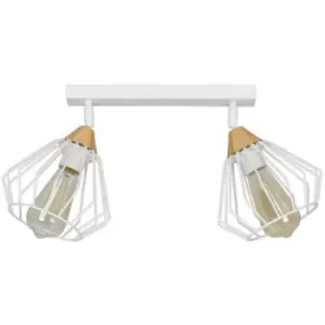 Emibig Vesta White Twin Ceiling Spotlight Wire Shades 2x E27