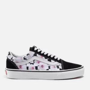 Vans Womens Hibiscus Old Skool Suede and Canvas Trainers - 7