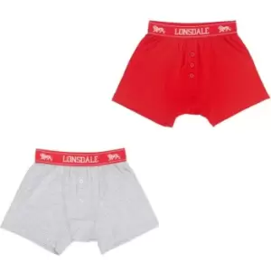 Lonsdale 2 Pack Boxers Junior - Grey