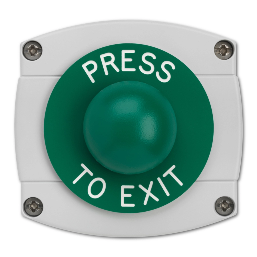 Surface Mounted Press To Exit Green Dome Button