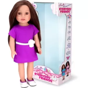 Sophia's by Teamson Kids 18 All Vinyl Brunette Hair Doll Miley with Brown Eyes