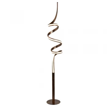 LED Floor Lamp Rustic Brown