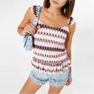 I Saw It First Frill Detail Vest Top - Pink