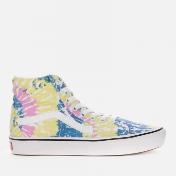 Vans Womens Tie-Dye Comfycush Sk8 Hi-Top Trainers - Orchid/True White - UK 3