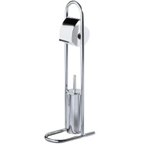 Premier Housewares Toilet Brush / Roll Holder Chrome