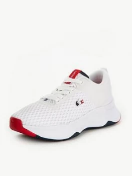 Lacoste Court-Drive 0120 3 SFA Trainers - White/Navy/Red, White/Navy/Red, Size 4, Women