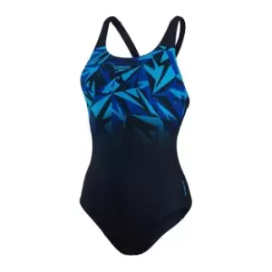 Speedo HB Place Muscle Back Swimsuit Ladies - Blue