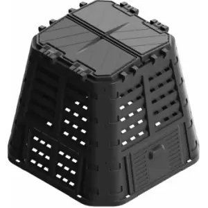 Garden Composter Black 93.3x93.3x80cm 480 l Vidaxl Black