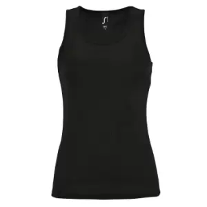 SOLS Womens/Ladies Sporty Performance Sleeveless Tank Top (2XL) (Black)