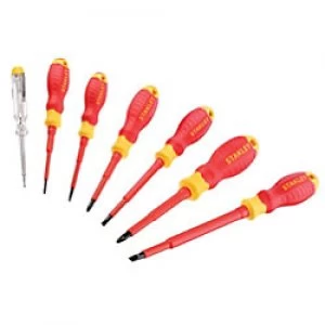 Stanley FatMax VDE Screwdriver SL/PZ/Tester 7 Piece Set