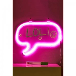 Neon Speech Bubble Frame Light