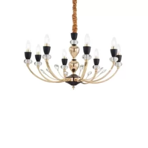 Vanity 8 Light Pendant Light Black