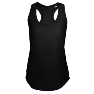 SOLS Womens/Ladies Moka Plain Sleeveless Tank Top (L) (Deep Black)