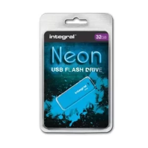 Neon USB Drive 2.0 32GB Blue Ref INFD32GBNEONB