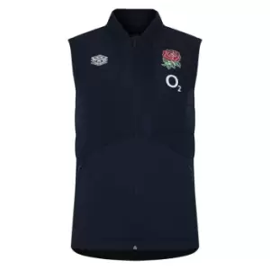 Umbro England Rugby Gilet 2023 2024 Adults - Blue