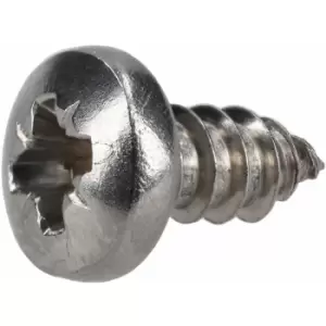 R-tech - 337129 Pozi Pan Head Self-Tapping A2 S/St Screws No. 8 9.5mm - Pk 100