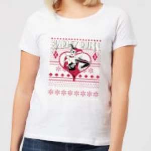 DC Harley Quinn Womens Christmas T-Shirt - White - 4XL