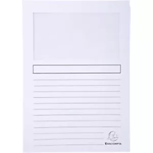 Exacompta Window Folders SUPER A4, White, Pack of 100