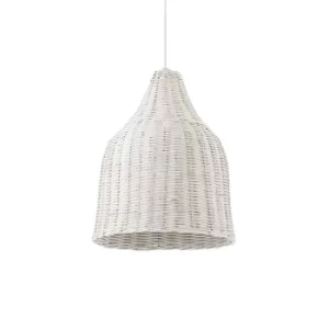 Haunt 1 Light Dome Ceiling Pendant Light White