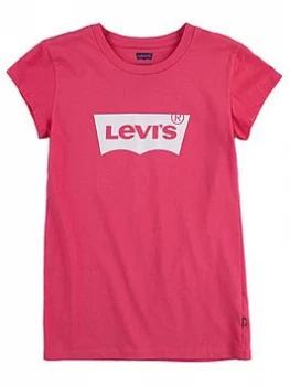 Levis Girls Short Sleeve Batwing T-Shirt - Pink, Size Age: 16 Years, Women