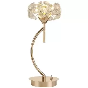 Luminosa Beluga G9 Vertical Table Lamp And Crystal Shade, French Gold