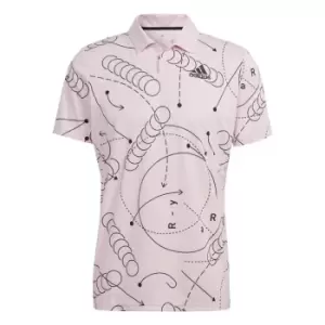 adidas Club Graphic Tennis Polo Shirt Mens - Pink