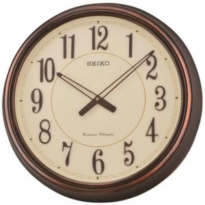 Seiko Westminster/Whittington Dual Chimes Wall Clock - Dark Brown