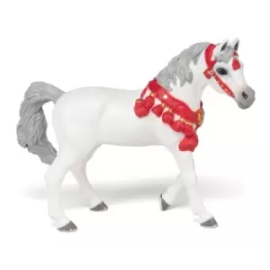 PAPO Horses and Ponies White Arabian Horse in Parade Dress Figure