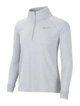 Nike Long Sleeve Zip Pacer Top - Smoke