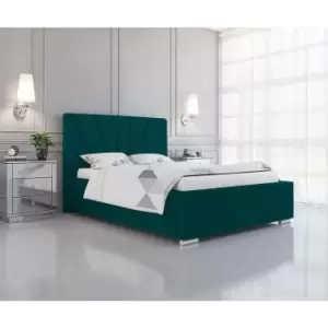 Envisage Trade - Khuduro Upholstered Beds - Plush Velvet, Super King Size Frame, Green - Green