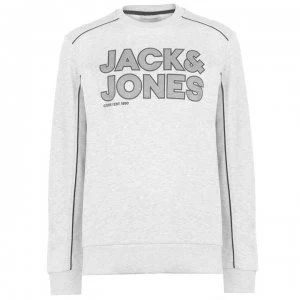 Jack and Jones Crew Sharp Dex Sweatshirt - White Melange