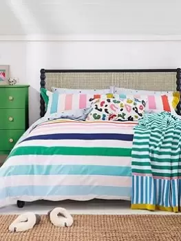 Joules Rainbow Stripe Duvet Set 100% Cotton - Sb