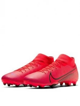 Nike Mercurial Superfly 7 Academy Firm Ground Football Boot - Red/Black