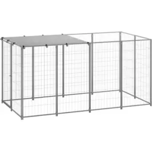 Vidaxl - Dog Kennel Silver 2.42 m² Steel Silver