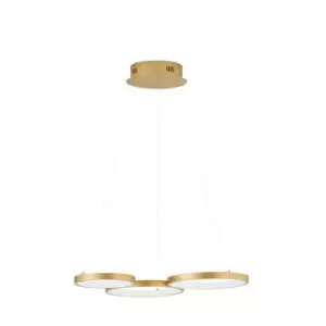 Merano - Hesperia Integrated LED Pendant Ceiling Light Brass Gold Aluminium LED 28W 230V 1900Lm 3000K